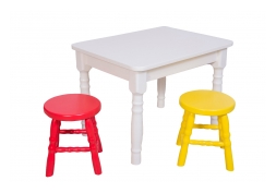 MESA DALAS INFANTIL TAMPO 18MM BRANCO FOSCO